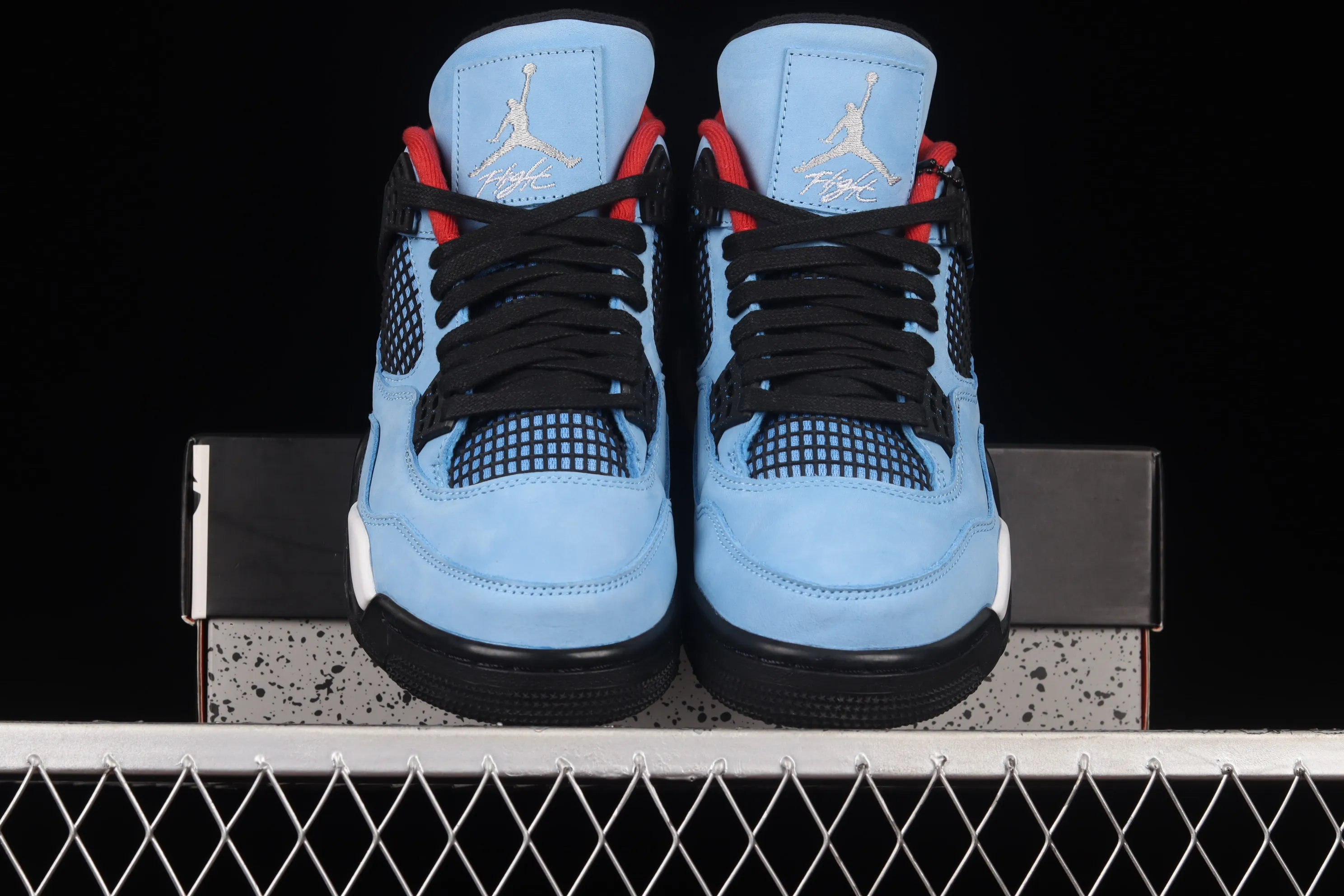 All categories Air Jordan Jordan series basketball shoes Air Jordan 4 foreign trade version Travis Scott Cactus Jack x Air Jordan 4 Retro Joe 4 AJ4 joint model Suede blue 308497-406
